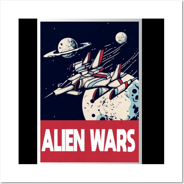 Alien Wars Wall Art by JHFANART